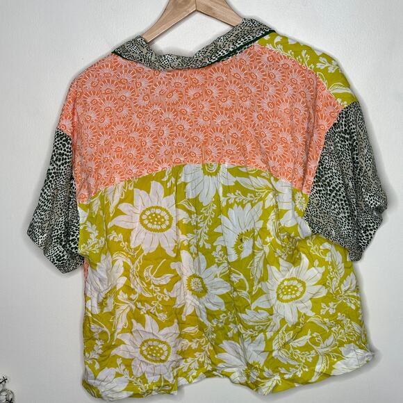 ANTHROPOLOGIE True Sleep Moxy Pajama Set Chartreuse Orange Sz XL {E32} - Picture 7 of 9